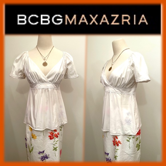 BCBGMaxAzria Empire Regency Bridgerton Blouse - Picture 1 of 7